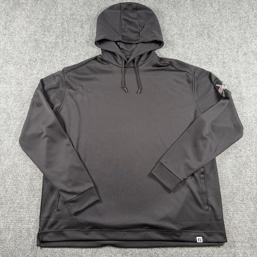 FootJoy Hoodie Mens 2XL Black Cheli's Charity Golf Outing Pullover Sweatshirt